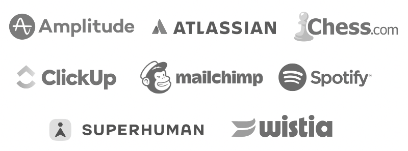 Logos: Amplitude, Chess.com, ClickUp, Spotify, and more